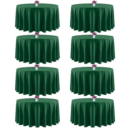 White Rectangle Table Cloth 60 x 102 Inch, 8 Pack