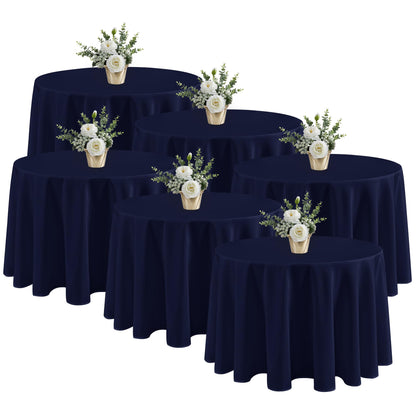 Fitable 6 Pack Ivory Tablecloths 70x120 Inch for 6-8 Ft Rectangle Tables