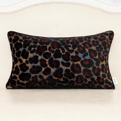 Alerfa Green Brown Floral Throw Pillow Cover 20 x 20 Inch Cut Velvet Sqaure Luxury Decorative Pillow Cover for Couch Living Room Bedroom