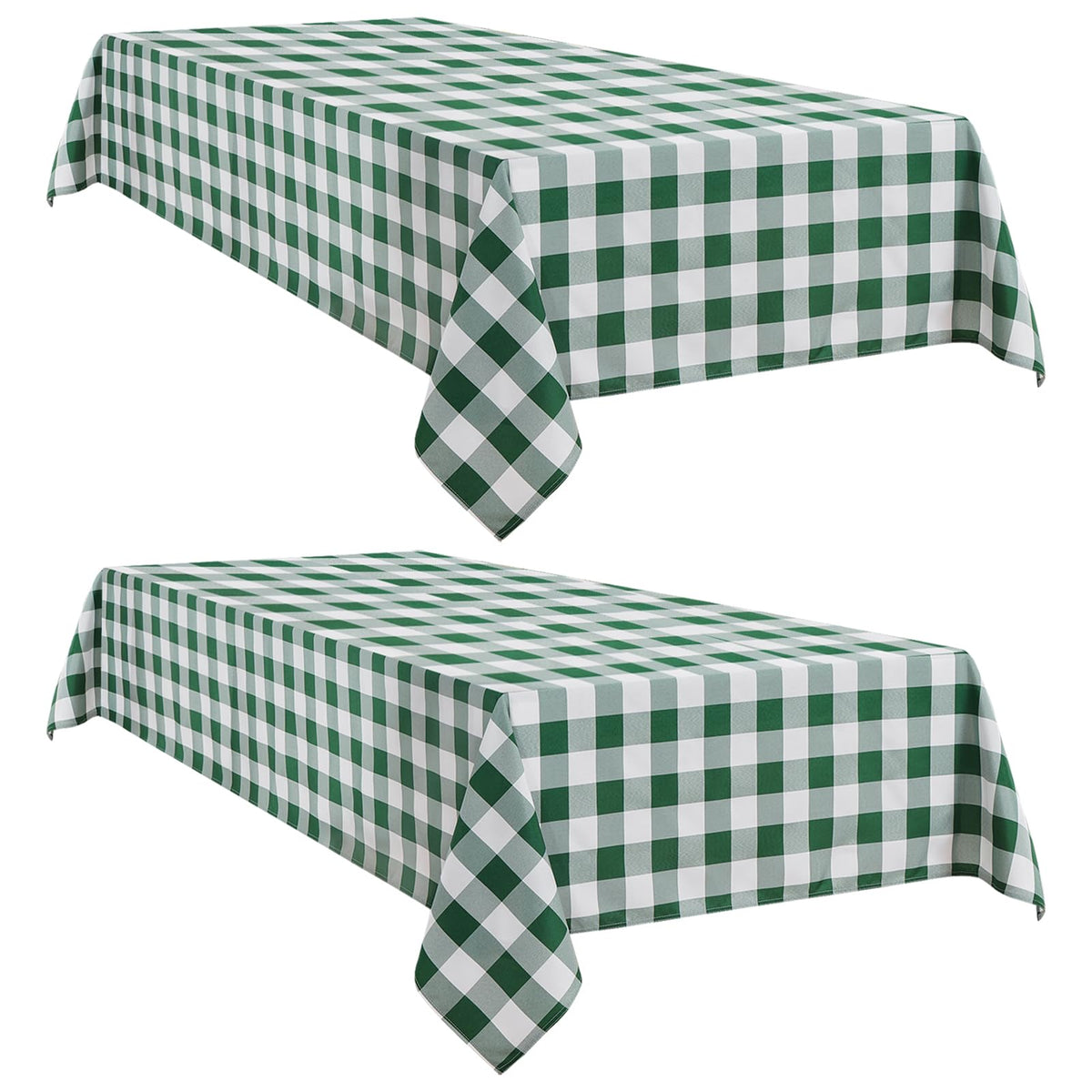 Softalker Gingham Tablecloth Rectangle, Black and White, 60 x 84 Inch