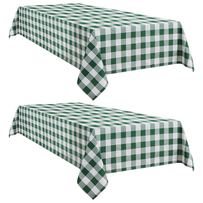 Softalker Gingham Tablecloth Rectangle, Black and White, 60 x 84 Inch