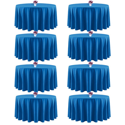 White Rectangle Table Cloth 60 x 102 Inch, 8 Pack