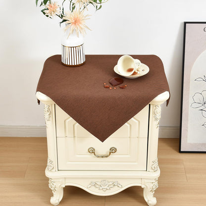 Wolkemer Oval Tablecloth 60 x 102 Inches Faux Linen Water Resistant