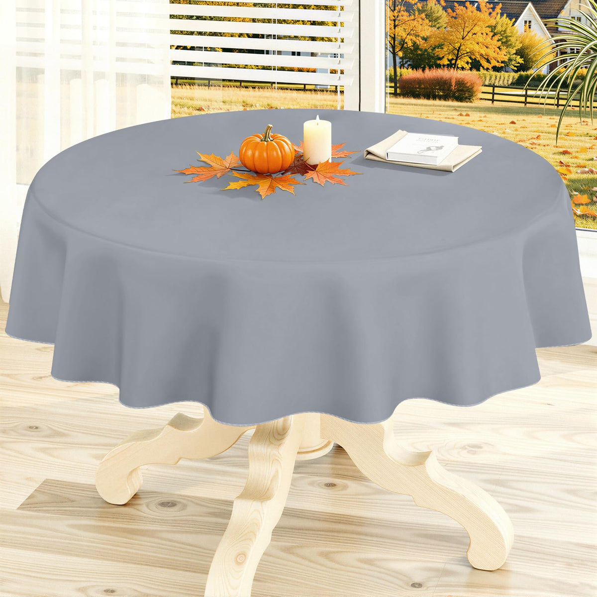 homing Rectangle Black Vinyl Waterproof Tablecloth with Flannel Backed
