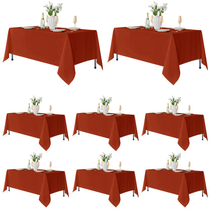 Fitable 6 Pack Ivory Tablecloths 70x120 Inch for 6-8 Ft Rectangle Tables