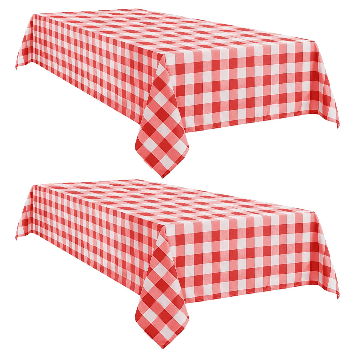 Softalker Gingham Tablecloth Rectangle, Black and White, 60 x 84 Inch