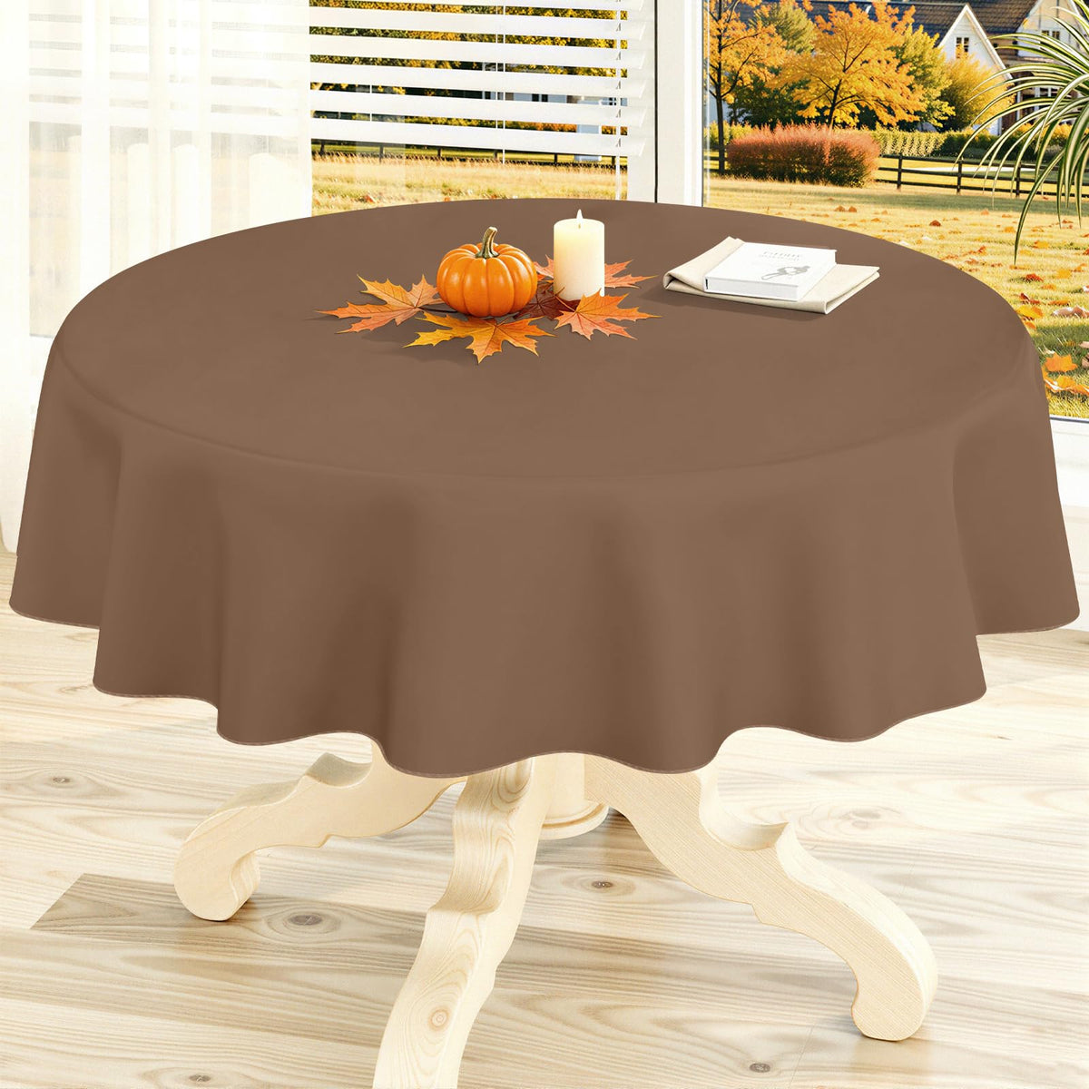 homing Rectangle Black Vinyl Waterproof Tablecloth with Flannel Backed
