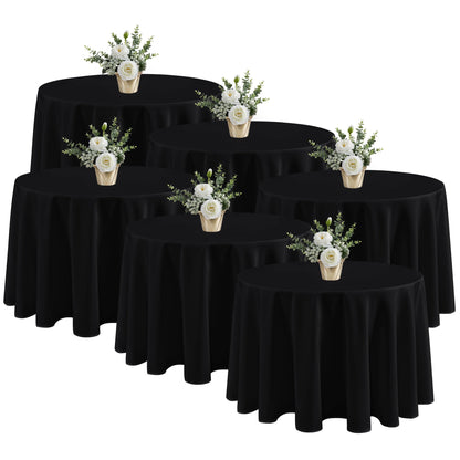 Fitable 6 Pack Ivory Tablecloths 70x120 Inch for 6-8 Ft Rectangle Tables