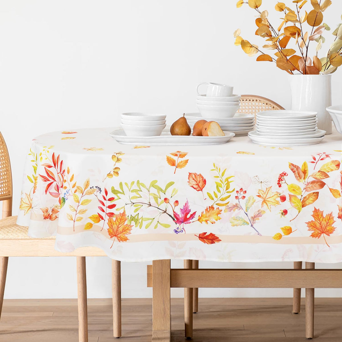 Bnejvif Halloween Tablecloth 60×84 Inch Rectangular,Spiderweb Pumpkin Washable Table Cover for Party Picnic Dinner Decor