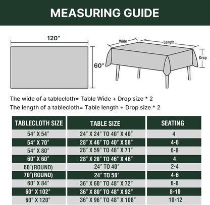 H.VERSAILTEX Linen Textured Table Cloths 60 x 120 Inch Premium Solid Tablecloth Spill-Proof Waterproof Table Cover for Dining Buffet Feature Extra Soft and Thick Fabric Wrinkle Free, Taupe