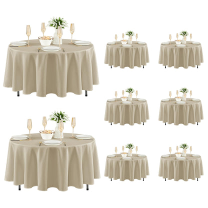 Fitable 6 Pack Ivory Tablecloths 70x120 Inch for 6-8 Ft Rectangle Tables