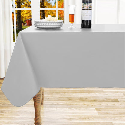 homing Rectangle Black Vinyl Waterproof Tablecloth with Flannel Backed