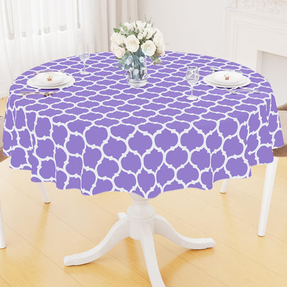 Smiry Rectangle Table Cloth, Flannel Backed Vinyl Tablecloth, 60"x84"