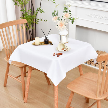 Wolkemer Oval Tablecloth 60 x 102 Inches Faux Linen Water Resistant