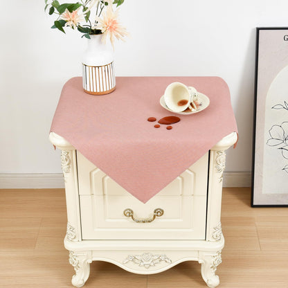 Wolkemer Oval Tablecloth 60 x 102 Inches Faux Linen Water Resistant
