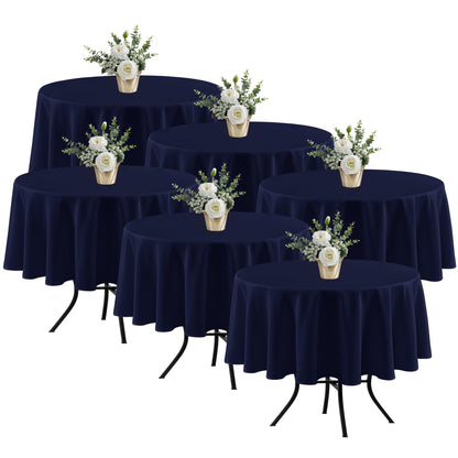 Fitable 6 Pack Ivory Tablecloths 70x120 Inch for 6-8 Ft Rectangle Tables