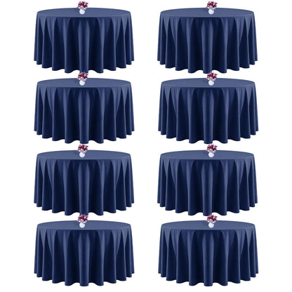 White Rectangle Table Cloth 60 x 102 Inch, 8 Pack