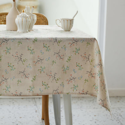YiHomer Pastoral Rectangle Table Cloth 100% Polyester Fabric 60 x 102 Inch