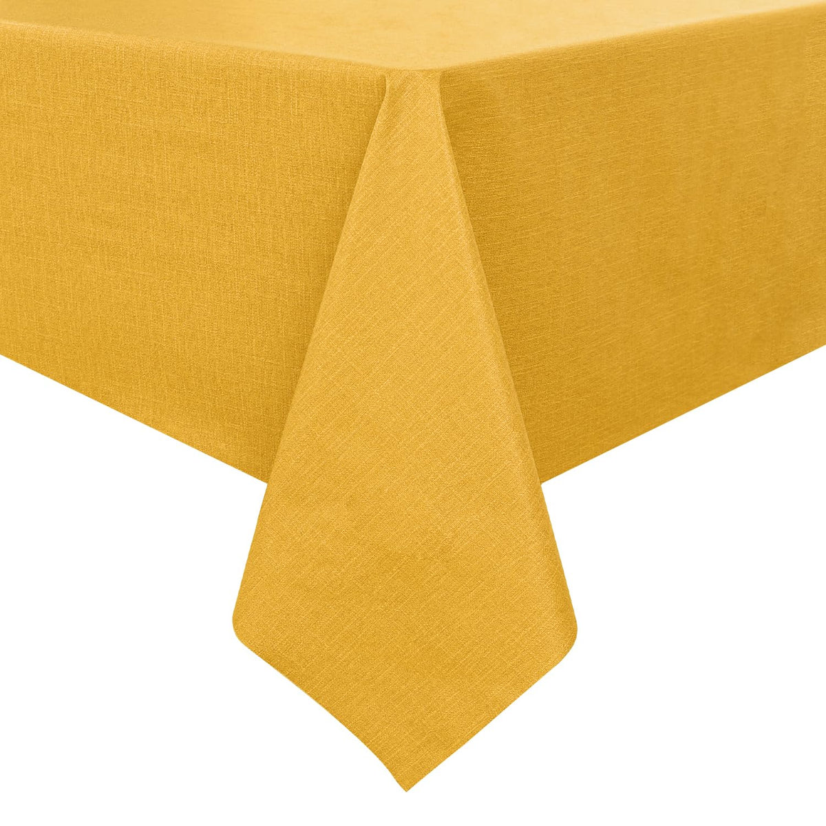 Romanstile Waterproof Vinyl Tablecloth Rectangle, 60 x 84 Inch, Orange