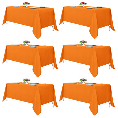 Fitable 6 Pack Ivory Tablecloths 70x120 Inch for 6-8 Ft Rectangle Tables