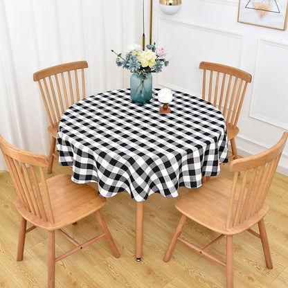 Gingham Tablecloth Rectangle Table Cloth Heavy Duty Cotton Checkered Table Cover for Spring Picnic Kitchen Dining(C-Beige, 52x70 inch)