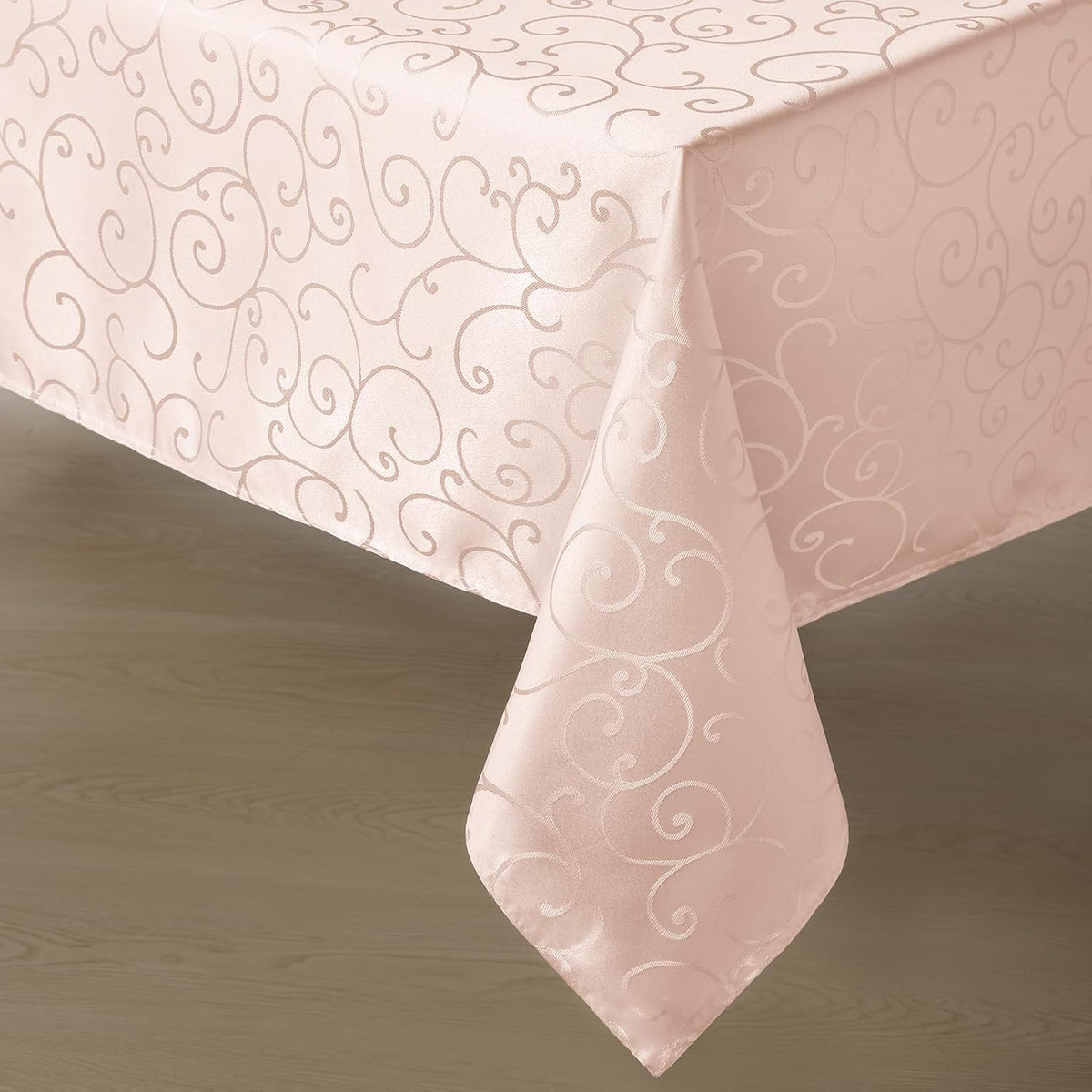 Romanstile Jacquard Rectangle Tablecloth, 60 x 104 Inch, Pink