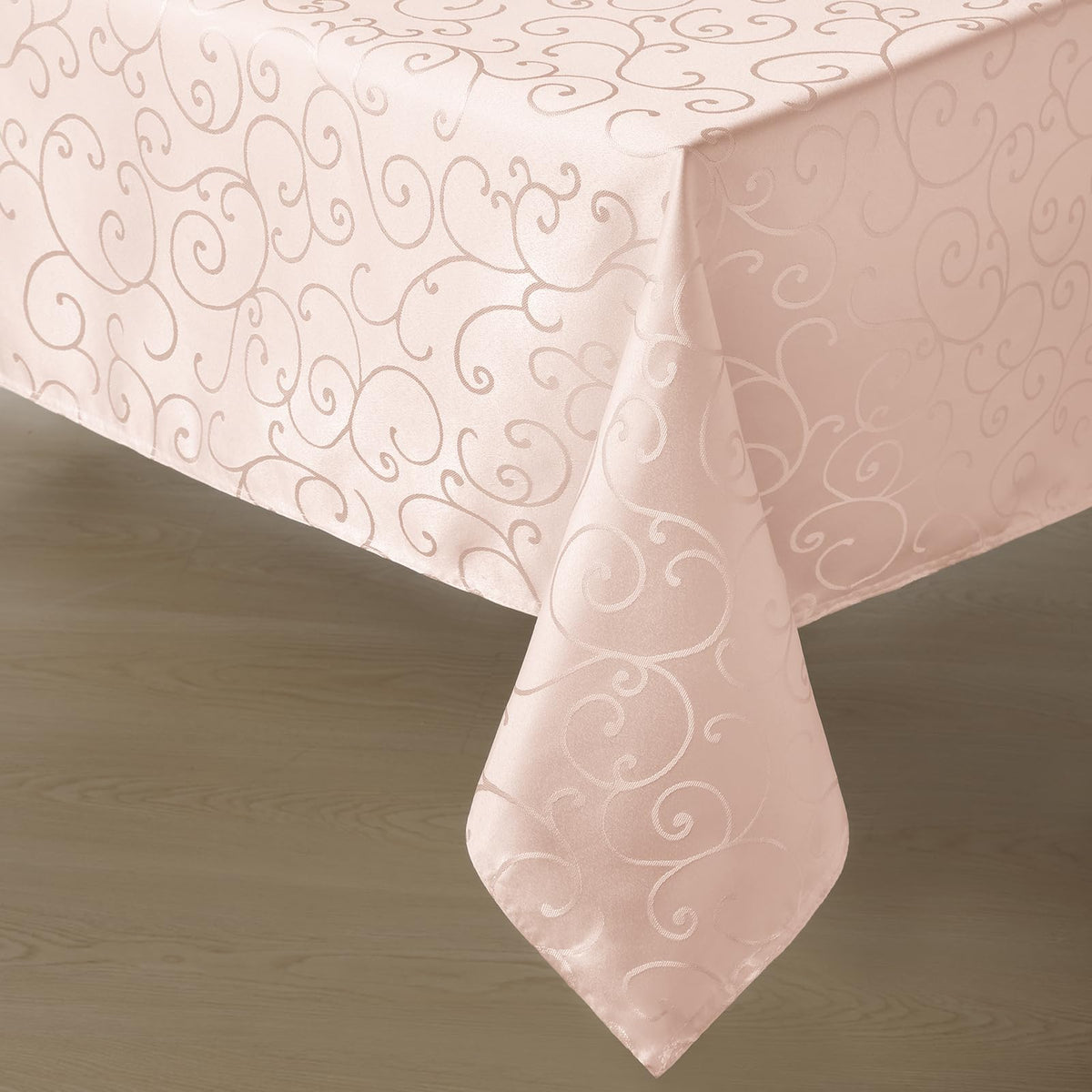 Romanstile Jacquard Rectangle Tablecloth, 60 x 104 Inch, Pink