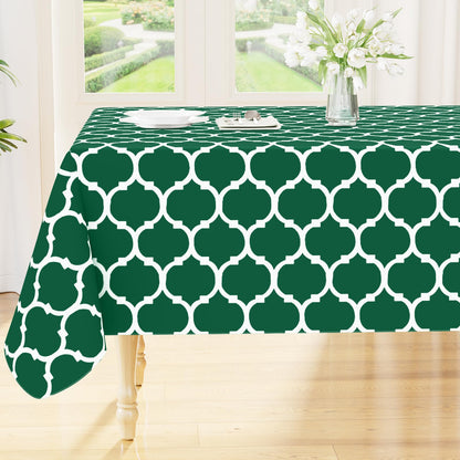 Smiry Rectangle Table Cloth, Flannel Backed Vinyl Tablecloth, 60"x84"