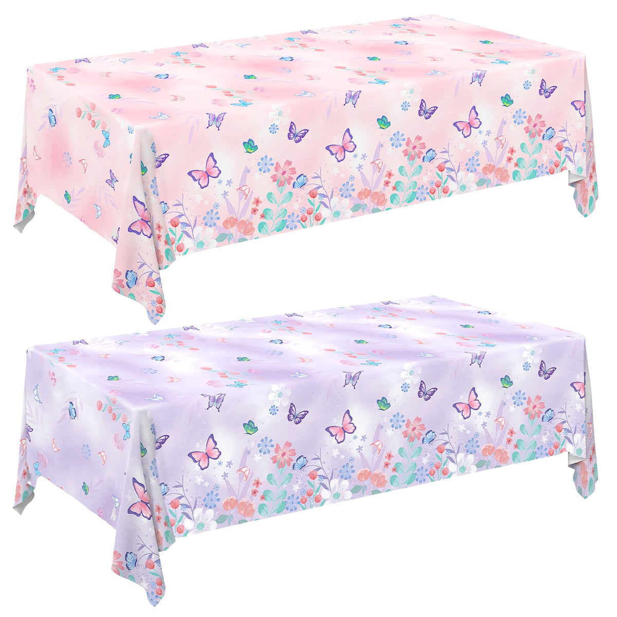 Gatherfun Ice Cream Party Supplies: 2-Pack Ice Cream Birthday Party Decorations,Disposable Plastic Tablecloth, Ideal Table Cover for Kids & Girls Birthday, Baby Shower & Themed Parties, 54 x 108 Inch