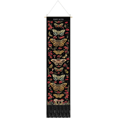 Tegeme Vintage Tapestry 52'' x 13'' Long Vertical Wall Hanging (Flower)