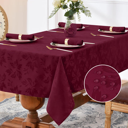 Romanstile Fall Jacquard Rectangle Tablecloth, Thanksgiving Dining Decor