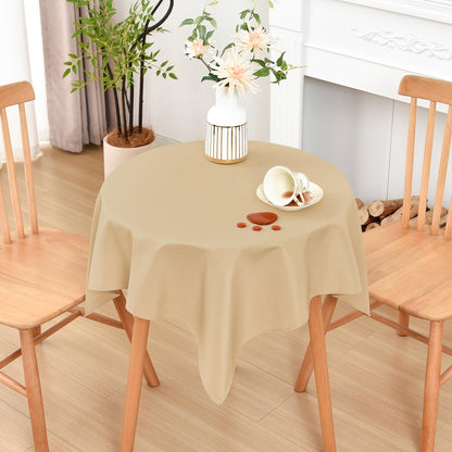 Wolkemer Oval Tablecloth 60 x 102 Inches Faux Linen Water Resistant