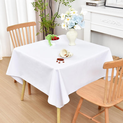 Wolkemer Oval Tablecloth 60 x 102 Inches Faux Linen Water Resistant