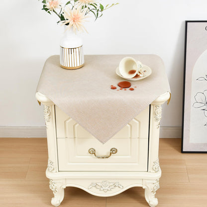 Wolkemer Oval Tablecloth 60 x 102 Inches Faux Linen Water Resistant