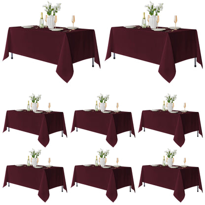Fitable 6 Pack Ivory Tablecloths 70x120 Inch for 6-8 Ft Rectangle Tables