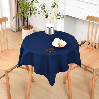 Wolkemer Oval Tablecloth 60 x 102 Inches Faux Linen Water Resistant