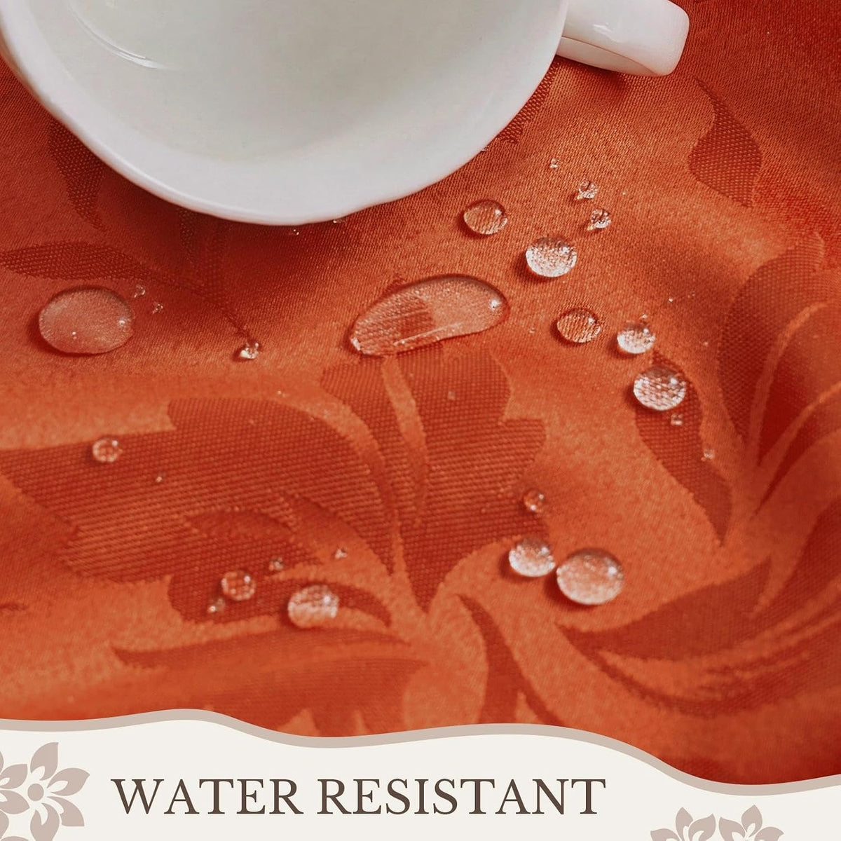 Romanstile Fall Jacquard Rectangle Tablecloth, Thanksgiving Dining Decor
