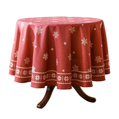 ISAENNE Designer French Linen Rectangular Tablecloth,118"x67"-Cornucopia
