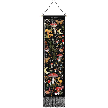 Tegeme Vintage Tapestry 52'' x 13'' Long Vertical Wall Hanging (Flower)