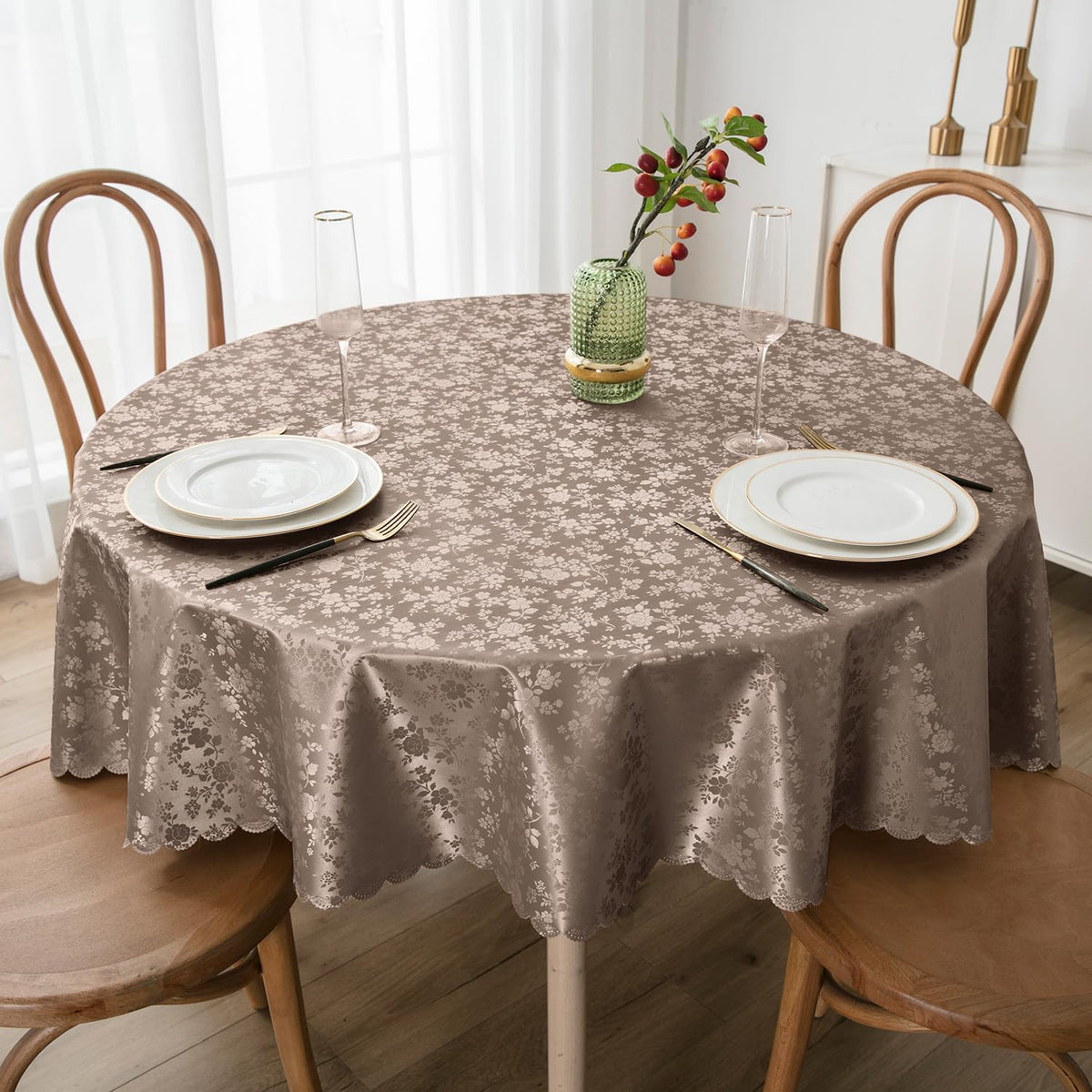Smiry Rectangle Waterproof Heavy Duty Vinyl Tablecloths, 60 x 84 Inch