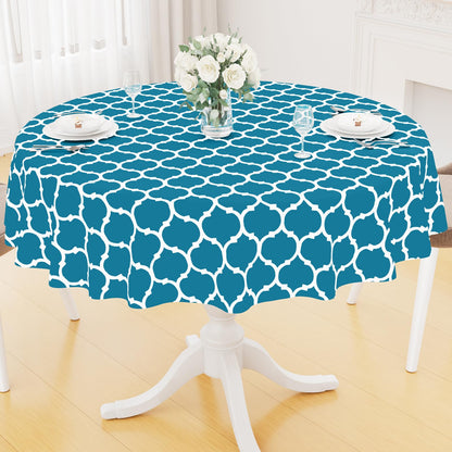 Smiry Rectangle Table Cloth, Flannel Backed Vinyl Tablecloth, 60"x84"