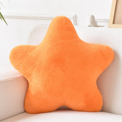 Star Pillow, Decorative Throw Pillows for Bed Couch, 15" Star Shaped Pillow Plush Floor Cushions Room Decor Pillow with Soft Faux Rabbit Fur for Sofa Bedroom Living Room