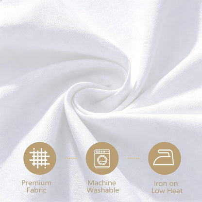 White Rectangle Table Cloth 60 x 102 Inch, 8 Pack
