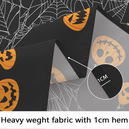 Bnejvif Halloween Tablecloth 60×84 Inch Rectangular,Spiderweb Pumpkin Washable Table Cover for Party Picnic Dinner Decor