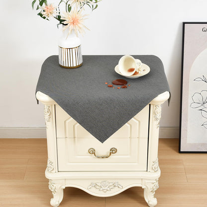 Wolkemer Oval Tablecloth 60 x 102 Inches Faux Linen Water Resistant