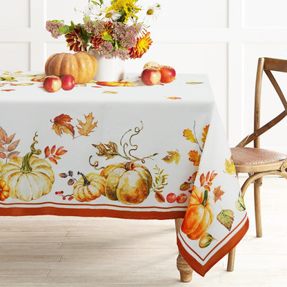 Bnejvif Halloween Tablecloth 60×84 Inch Rectangular,Spiderweb Pumpkin Washable Table Cover for Party Picnic Dinner Decor