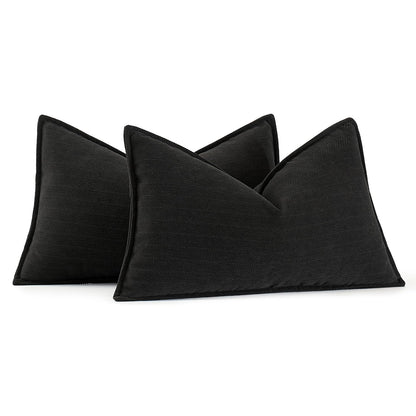 MIULEE Pack of 2 Sage Green Decorative Chenille Pillow Covers 20x20 Inch