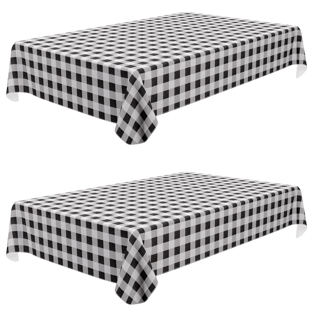 misaya Rectangular Waterproof Vinyl Table Cloth, Flannel Backed Tablecloth