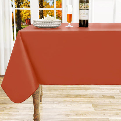 homing Rectangle Black Vinyl Waterproof Tablecloth with Flannel Backed