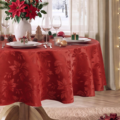 Romanstile Fall Jacquard Rectangle Tablecloth, Thanksgiving Dining Decor